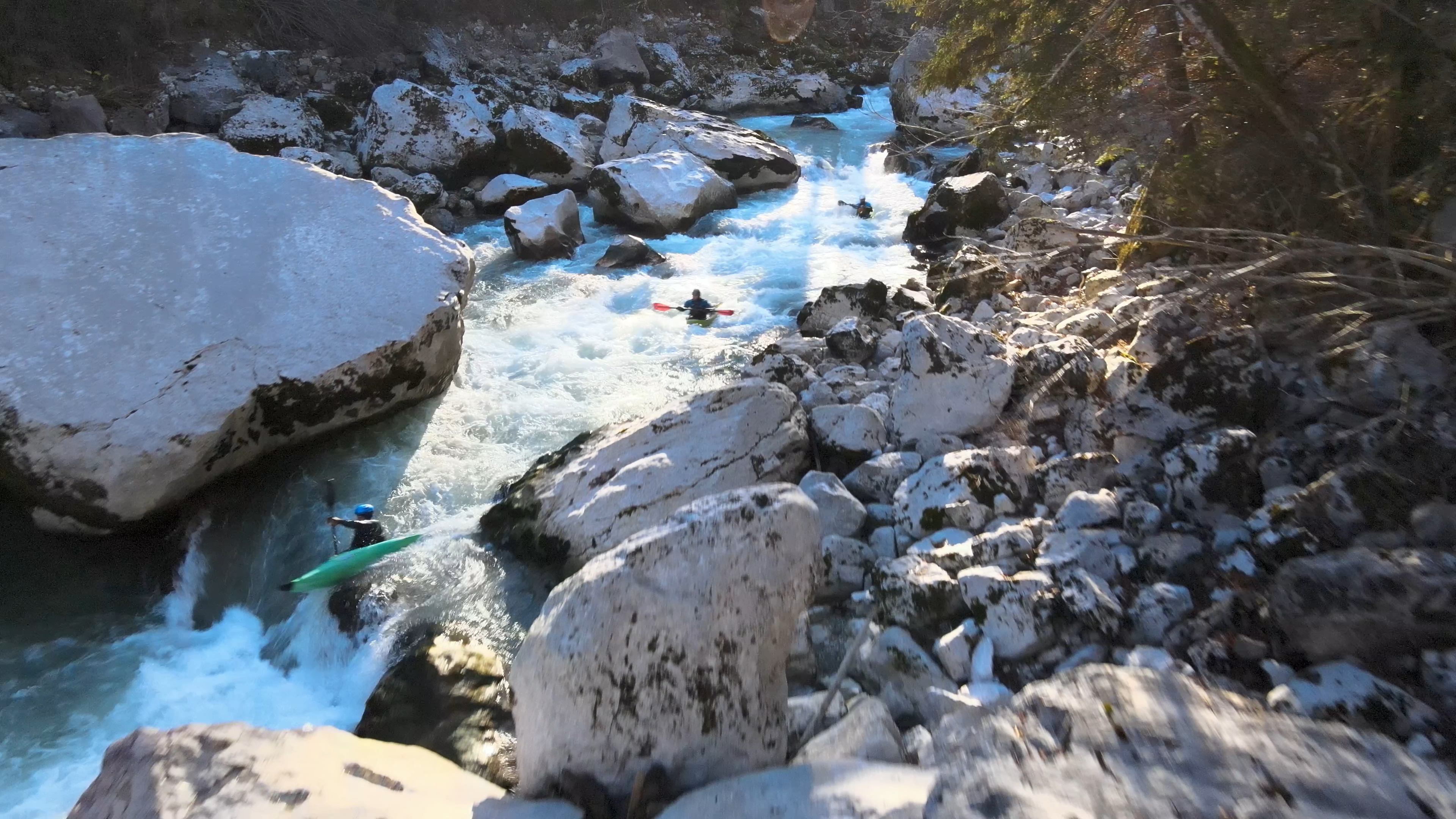 Winter kayaking